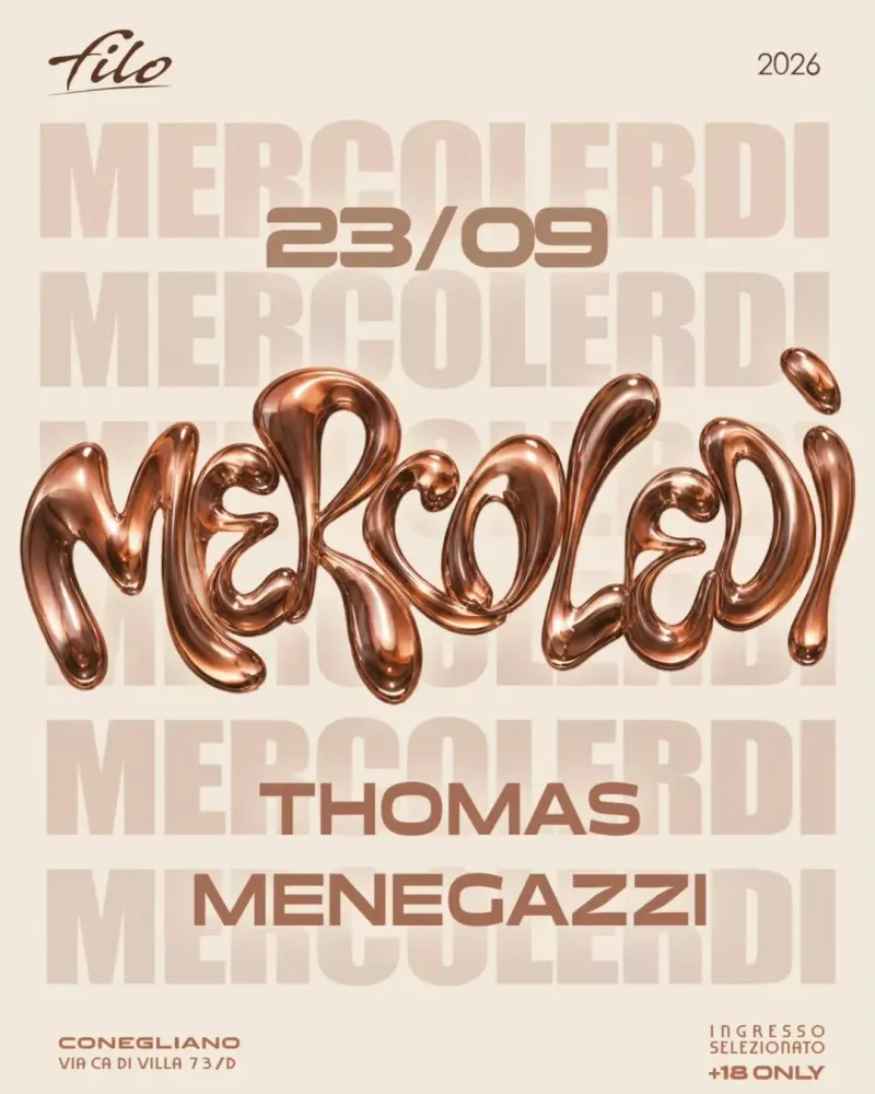 Mercoledì Filo Eventi con Thomas Menegazzi